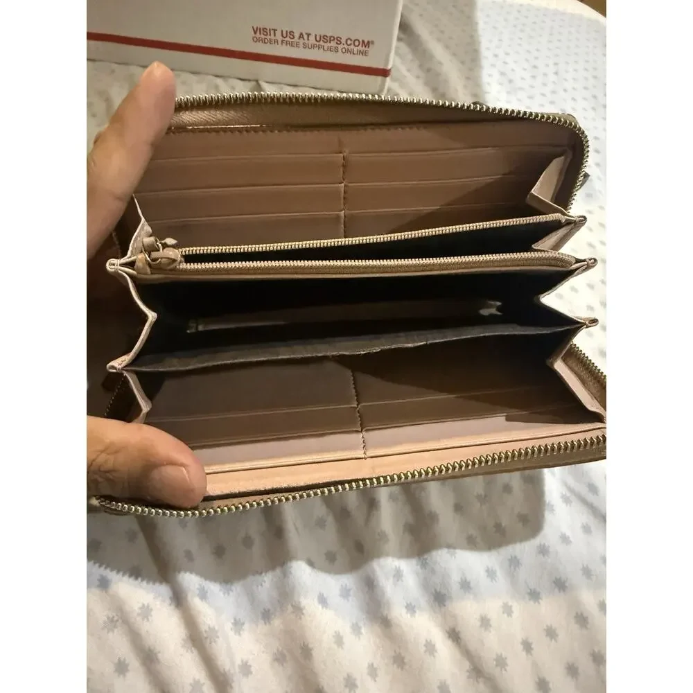 Gucci Microguccissima Patent Leather Zip Around Wallet